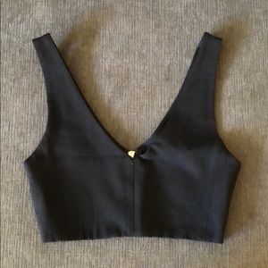 Zippered crop top
